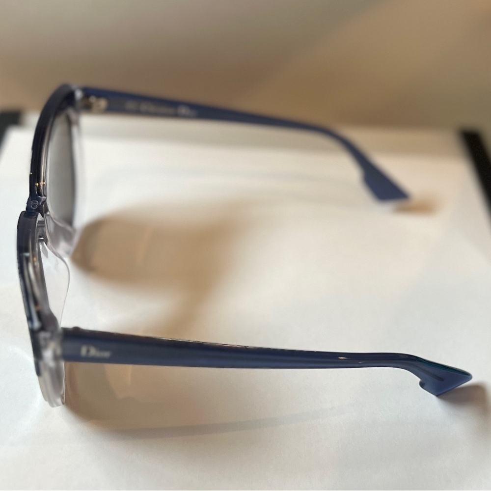 Christian Dior Sight 1 RENT7 Blue Crystal Blue Mirror New Sunglasses - Picture 3 of 5